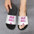 thumbnail image 6 of GZHJMY Stylish Slides for Women Men, I Love Kpop Soft Flexible Slip-on Sandals Slippers, 6 of 7