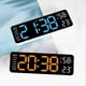 thumbnail image 2 of Reloj de Pared Digital Grande Pantalla de Temperatura y Humedad Semana Reloj Despertador de Mesa LED Electrónico 12/24H Azul, 2 of 5