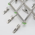 thumbnail image 4 of Tendedero para ropa TANGJMXG 35 clavijas Percha de Acero inoxidable a prueba de óxido plegable Plata, 4 of 5