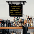Wall Mounted Metal Hanging Menu Display Sign, Cafe Bar Business price ...