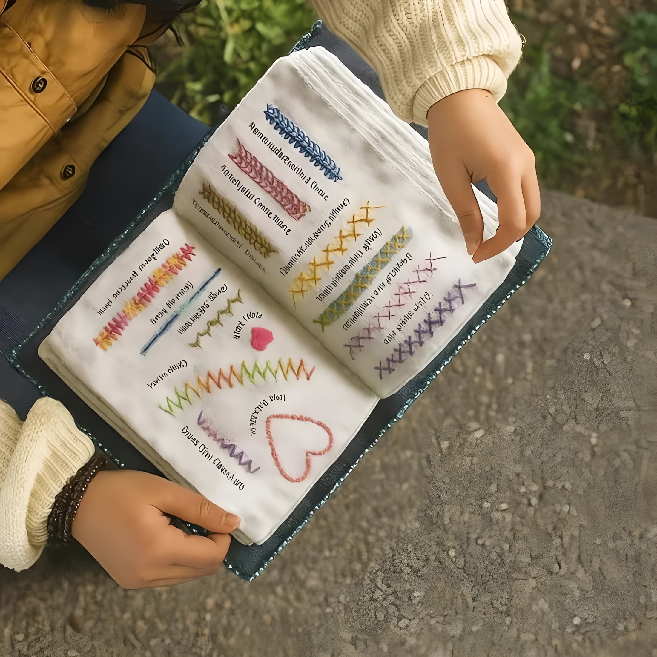 CCOCC 2026 New Embroidery Stitch Book Kit for Beginners,2026 New Beginner Friendly All in One Embroidery Stitch Sampler Book and Sewing Kit for Diy and Sewing Enthusiasts