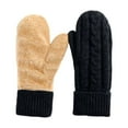thumbnail image 4 of KHONTS Winter Mittens Gloves for Women Warm Lining Knit Thick Thermal Snow Gloves for for Cold Weather Gifts Black One Size, 4 of 5