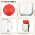 thumbnail image 2 of 4 Pack 16oz Overnight Oat Containers with Lids and Spoons, Glass Wide Mouth Jars with Handles, Leak Proof Oatmeal Containers for Yogurt Cereal Salad Meal Prep Home Office Picnic, 2 of 5