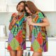 thumbnail image 4 of Fotbe Dancing African Womans Bata de Dormir para Mujer con Estampado, Camisón de Algodón de Manga Corta, Ropa de Dormir Casual, 4 of 6