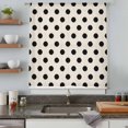 thumbnail image 5 of Wave Point Black Sheer Curtains 54 Inches Long, Modern Minimalist Geometric on Linen Light Filering Curtains, Breathable Simi Curtain Privacy Drapes for Kitchen Bathroom Small Window Treatment, 5 of 9