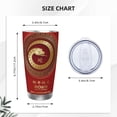 thumbnail image 4 of Año de la serpiente 2025 Feliz Año Nuevo chino 2025 Vaso de acero inoxidable Taza de café de viaje de 20 oz Taza térmica portátil con tapas, 4 of 7