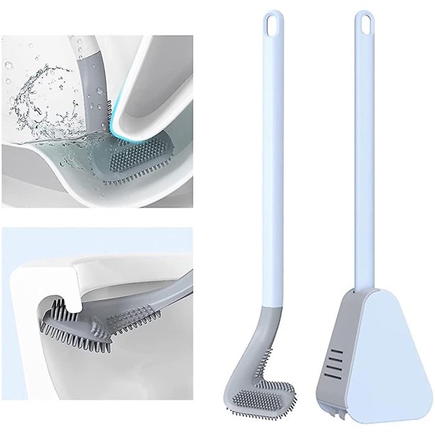 Escobilla de baño de silicona Golf Escobilla de baño de mango largo Escobillas de baño y soportes de baño Azul