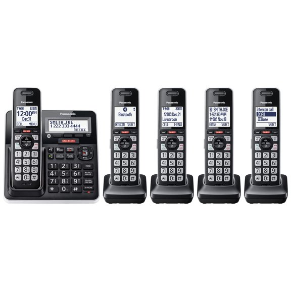 Teléfono inalámbrico Panasonic KX-TGF975B con bloqueo de llamadas y Bluetooth