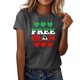 thumbnail image 4 of Tops de Cuello Alto para las Mujeres Amante Impreso Camiseta de Manga Corta, Uso Diario Casual, 95% Poliéster 5% Spandex, Tops de Cuello Redondo para las Mujeres, 4 of 5