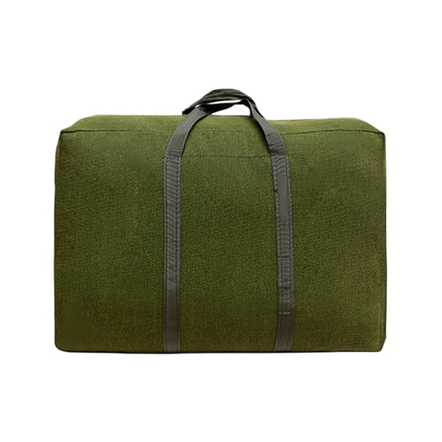 Organizador de Bolsa de Almacenamiento Grosado Bolsa de Almacenamiento de Edredón de Lienzo, 70x22x50cm Tejido de Mano para Mudarse Y Viajar Grandes Bolsas de Almacenamiento