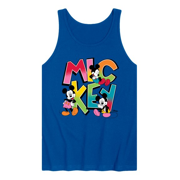 Disney - Mickey Pop Art Letters- Men's Sleeveless Graphic Tank Top