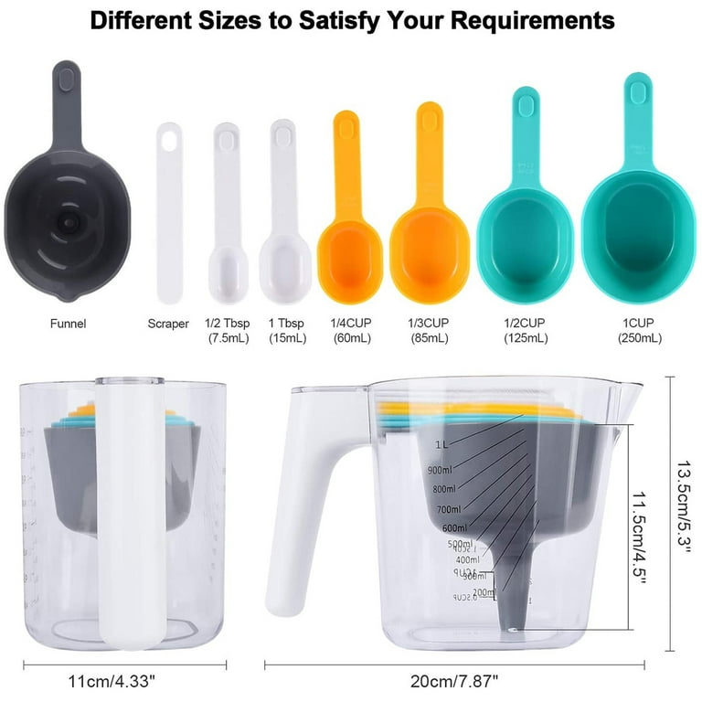 Duety Measuring Cup Set,Durable Stackable Small Measuring Spoons