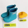 thumbnail image 2 of Toddler Rain Boots Boys Girls Easy On Cute Lightweight Rainy Day Short RainBoots Kids Water Shoes Blue 4.5 Years-5 Years, 2 of 7