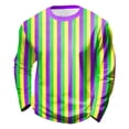 thumbnail image 4 of BJUTIR Boys T Shirts Stripe Long Sleeve T Shirt Colorful Festive Graphic Tee Print Casual Crewneck For Kids Trendy Tee Size 130, 4 of 4