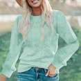 thumbnail image 1 of RXIRUCGD Women's And Winter Long Sleeve Solid Comfortable Tops, Green, Size: XL, 1 of 4