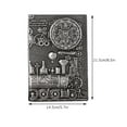 thumbnail image 5 of Wovilon Leather Writing Journal Vintage Notebook (Silver), Embossed Train Daily Notepad Diary With Lined Page, Cool Journal Gift For Women Men To Write In, 5 of 7