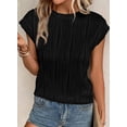 thumbnail image 3 of Remera PRETTYGARDEN Manga Corta Texturizada Negra XL, 3 of 9