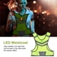 thumbnail image 2 of Chaleco de seguridad para corredores nocturnos, fluorescente, de alta visibilidad, amarillo, con reflectividad LED, talla L, 2 of 8