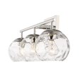 thumbnail image 4 of Mackenzie 3 - Light Polished Nickel Glam Incandescent Glass And Steel Wall Sconce, 4 of 5