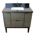 thumbnail image 3 of Bellaterra Home 37" Single vanity in Linen Gray finish top with Black galaxy and rectangle sink, 3 of 14