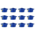 thumbnail image 2 of Blue Paper Graduation Caps for Decoration 12Pcs Perfect for Party Favor and Photography Props, 2 of 9
