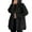 Black, variant on Women Fall Jackets Button Hooded Sweatshirts Warm Fuzzy Oversize Loose Fit Hoodie Lightweight Outwears