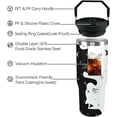 thumbnail image 2 of 30oz Cat Tumbler with Lid and Straw, Stainless Steel Insulated Water Bottle – Cute Funny Cat-Themed Gift for Women, 2 of 6