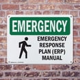 thumbnail image 4 of (2 Pack) Response Plan (ERP) Manual With Symbol OSHA Emergency Sign 24 Inch X 18 Inch Plastic Sign, Weather Resistant, UV Protected for Workplace, Business, and Construction Site, Made, 4 of 8