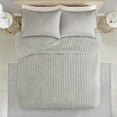 thumbnail image 3 of Comfort Spaces 3-Piece Micorfiber Mini Bed in A Bag Quilt Set, King, Light Gray, Kienna All Season Reversible Blanket, 3 of 10