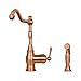thumbnail image 3 of Akicon 8-3/8 Inch High Arc One-Handles Bridge Copper Kitchen Faucet with Side Spray Copper- Including 5Years Warranty, 3 of 4