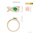 thumbnail image 4 of ANGARA Natural Criss Cross Pear Shaped Emerald Ring with Diamond Accents in 14K Rose Gold for Women (Size-7x5mm) | May Birthstone, Birthday, Anniversary, Jewelry Gift for Women | Natural Emerald Ring, 4 of 9