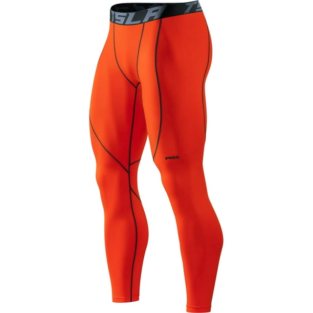 Mens Thermal Compression Pants Micro Fleece Lined Athletic Running Warm  Tights Workout Leggings