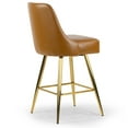 thumbnail image 2 of Set of 2 Belisma Gray Fabric Counter Stool with Metal Legs, 2 of 2