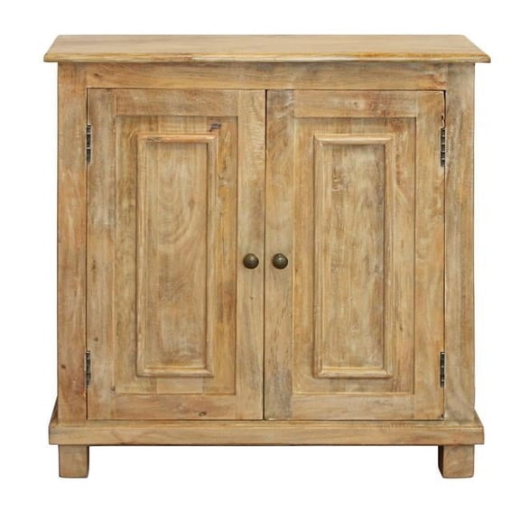 Jenna 2-Door Solid Wood Sideboard in Distressed Natural Finish