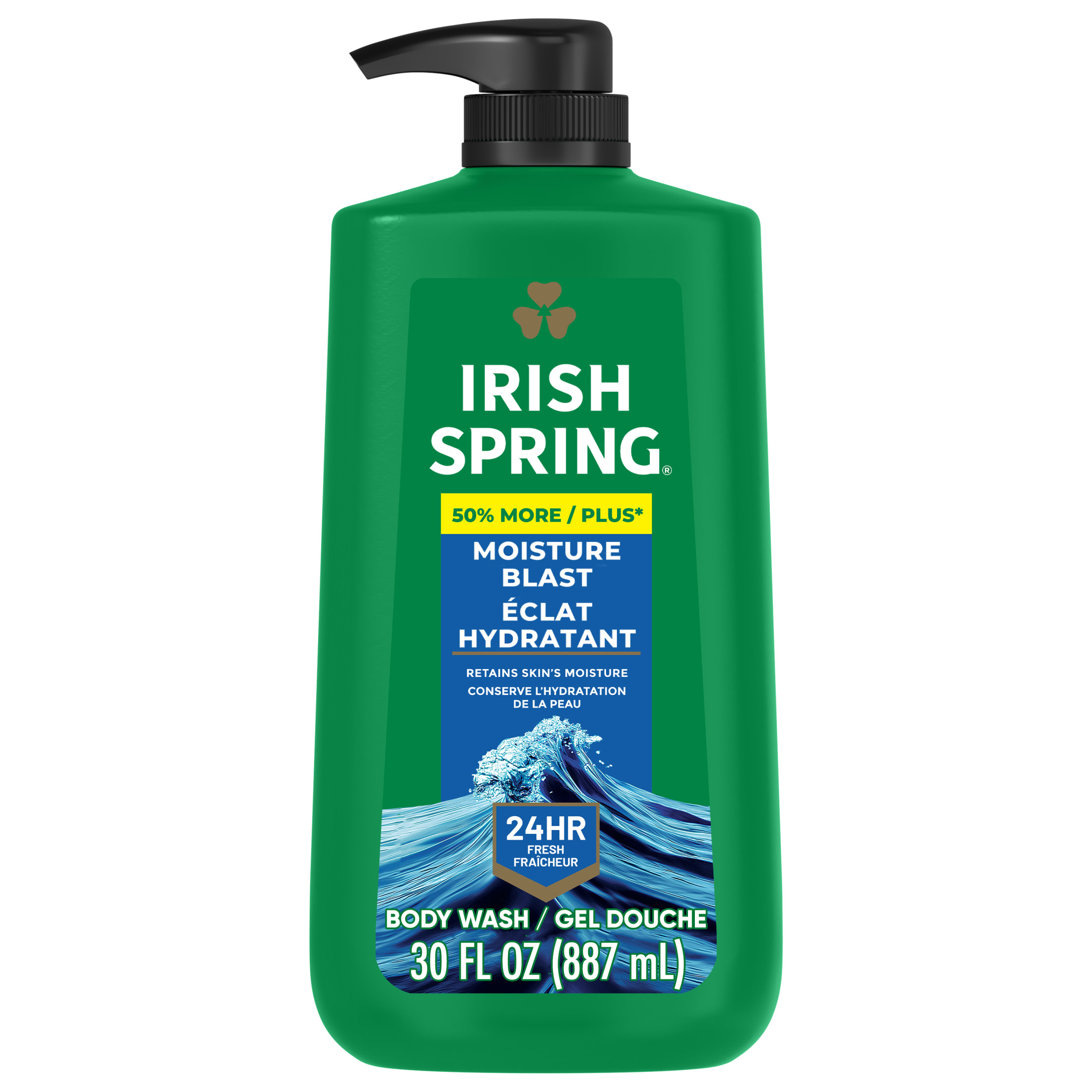 Irish Spring Moisture Blast Body Wash Pump, 30 oz photo 1