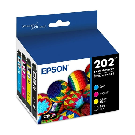 EPSON 202 Claria Ink Standard Capacity Black & Color Cartridge Combo Pack (T202120-BCS) Works with WorkForce WF-2860, Expression XP-5100