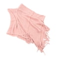 thumbnail image 3 of Poncho para mujer, suéter con encaje rosa, borlas, flecos, chal, capa de punto de cachemira, 3 of 15