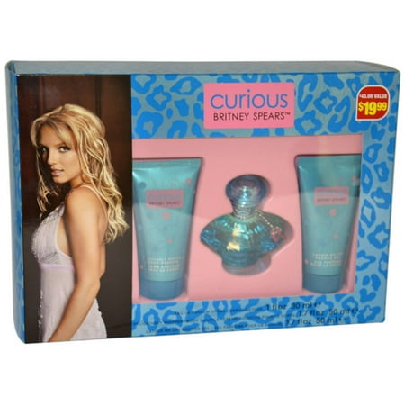 Curious by Britney Spears for Women - 3 Pc Gift Set 1oz EDP Spray, 1.7oz Body Souffle, 1.7oz Shower Gel