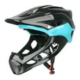 thumbnail image 3 of Casco de bicicleta ajustable de cara completa para bicicleta de carretera, patinaje y ciclismo. Negro Azul, 3 of 8