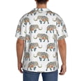 thumbnail image 5 of Vsdgher Indian Elephant Print Men's Wrinkle Free Untucked Cuban Shirt Business Casual Button Down Shirts Short Sleeve Shirt, 5 of 7