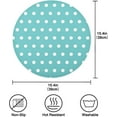 thumbnail image 4 of Coolnut Teal Polka Dots Round Placemats Waterproof Non-Slip Washable Place Mats Polyester Table Mats Set of 1 Heat Resistant for Home Kitchen Holiday Party Home Decor Gifts, 4 of 7