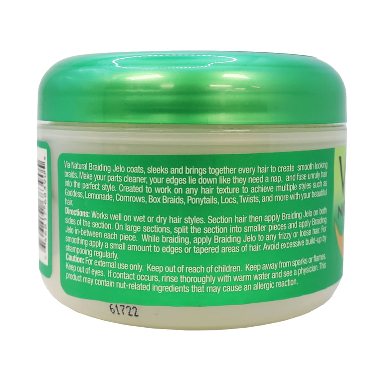 Via Natural Braiding Shine Jelo for Twisting, Cornrows, Box Braids