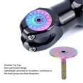 thumbnail image 4 of Bike Headset Top Cover, 28.6mm Bike Headset Stem Top Cap Unique Half Perforated Design Bike Front Fork Stem Top Cap for Mountain Road Bike Totem Pattern, 4 of 7