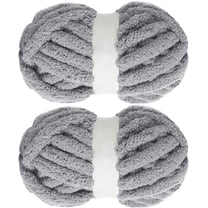 2pack 214g Blingbling Chunky Yarn for Hand Knitting,Super Jumbo Yarn, Bulky Glitter Soft Plush Yarn,Shiny Large Thick Chenille Yarn, Giant Yarn for Chunky Blanket