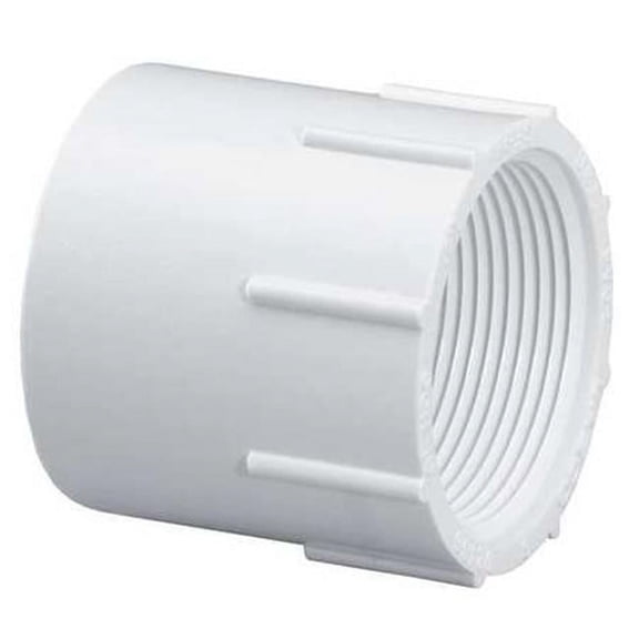 Lasco Fittings 435007BC 0.75 in. Female Adapter Slip x FPT PVC Socket, White - 50 per Box