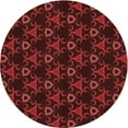 thumbnail image 1 of Ahgly Company Machine Washable Indoor Round Transitional Maroon Red Area Rugs, 6' Round, 1 of 7