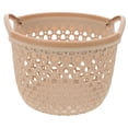 thumbnail image 3 of Plastic Laundry Basket Wicker Storage with Lid Large Shopping, 3 of 5