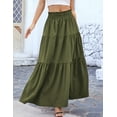 thumbnail image 5 of a.Jesdani Womens Maxi Skirts Casual Elastic High Waist Swing Tiered Beach Maxi Skirt s-xxl, 5 of 6