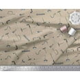 thumbnail image 3 of Soimoi Brown polyester Crepe Fabric Square & Tools Hardware Print Fabric by Yard 42 Inch Wide, 3 of 5