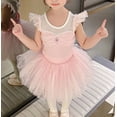 thumbnail image 5 of HWJAD Little Girl's Fly Sleeveless Ballet Dance Dress 3-9Y Kids Bodysuit Tutu Tulle Skirts Birthday Princess Dresses, 5 of 7